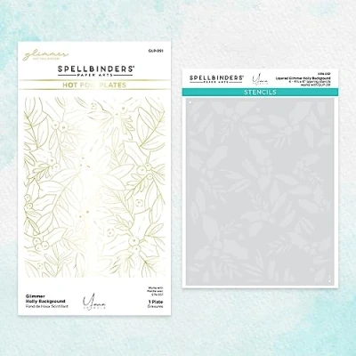 Image of Spellbinders Glimmer Holly Background Bundle from De Light Ful Collection by Yana Smakula 0 The Christmas