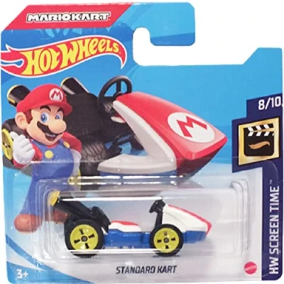 Image of Hot Wheels Standard Kart Mario HW Screen Time 8/10 (166/250) 2021 Short Card