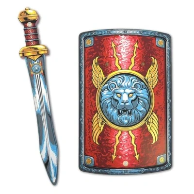 Image of Liontouch Roman Legionary Gladius Sword &amp; Scutum Shield Historical Toy Set for Children&#039;s Pretend Soldier Play in Ancient Rome Safe Weapons Accessories Kids&#039; Dress Up Gladiator Costumes