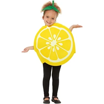 Image of Funidelia Lemon Costume for boys and girls Fruit, Food Costumes kids, accessory fancy dress &amp; props Halloween, carnival parties Size 3 6 years Yellow