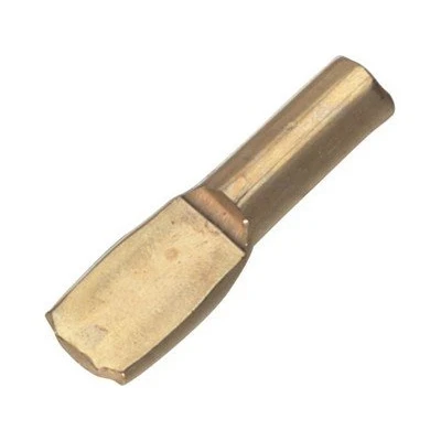 Image of PACK OF 12 SPADE 3MM NICKEL BOOK CASE SHELF SUPPORT PINS PEG STUD STEEL