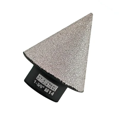 Image of DT DIATOOL Diamond Beveling Chamfer Bit 35mm for Enlarging Trimming Shaping Existing Holes of Granite Marble Porcelain Tiles,M14 Thread