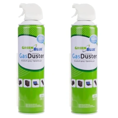 Image of Green Blue GB600 Compressed Air Spray 2X 600ml Duster Cleaning Purifier Equipment Cleaner Ozone Friendly
