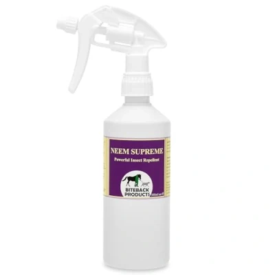 Image of Biteback Products Neem Supreme™ Ultimate Insect Barrier Spray for Horse Fly, Midge, Tick, Mosquito Defence with 20% Icaridin Picaridin and Pure Margosa Oil, Reliable Protection 500ml