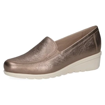 Image of CAPRICE Women&#039; 9 24701 42 Loafer Flat, Taupe Metallic, 9.5 UK