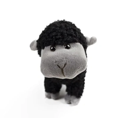 Image of lilizzhoumax Simulation Lamb Plush Toy 18cm/7, Stand Realistic Stuffed Animal Wild Cute Sheep Toy, Super Soft Home Decoration Toys, Gift for Friends and Kids black
