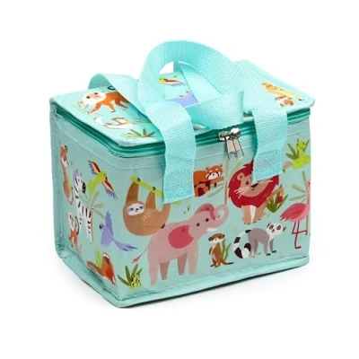 Image of Puckator RPET Cool Bag Lunch Zooniverse Themed Made from Recycled Plastic Bottle Insulated for Women Men Children Box Work &amp; School Beach Picnic Accessories