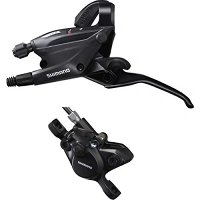 Image of Shimano ST EF505 hydraulic 2 speed STI bled with BR MT200 calliper, left rear