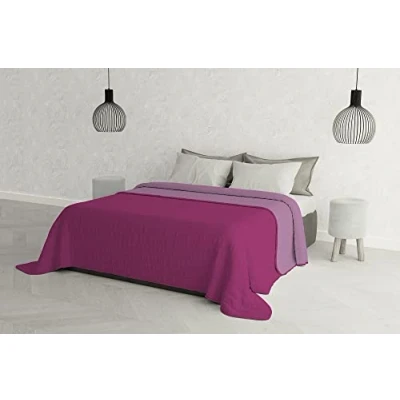 Image of MB Home Italy “Elegant Summer Quilt, 260x270 cm, Lilac/Fuchsia
