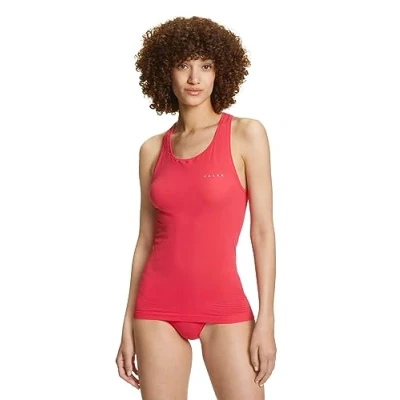 Image of FALKE Women&#039;s Ultralight Cool W S/L SH Functional Yarn Quick Dry 1 Piece Base Layer Top, Red (Rose 8564), S