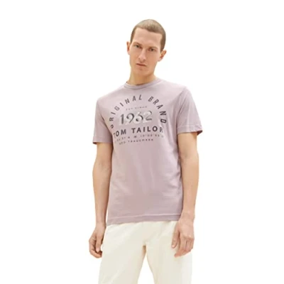 Image of TOM TAILOR Men&#039;s T Shirt 1035549, 31508 Velvet Rose Fine Stripe, S