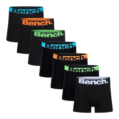 Image of Bench Mens &#039;Diego&#039; Cotton Boxer Shorts, 7 Pack, XL, Black