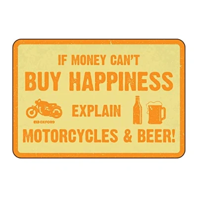 Image of Oxford Products Motorcycle Metal Sign. Garage, Shed, Workshop.