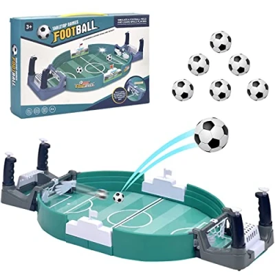 Image of Mini Table Top Football Game, Soccer Game with 6 Footballs, Interactive for Kids and Adults, Board Games Christmas Birthday Gifts Boys