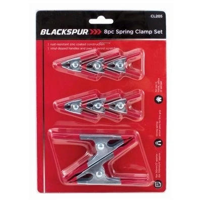 Image of Silver Metal Spring Clamps Pack of 8 By Blackspur