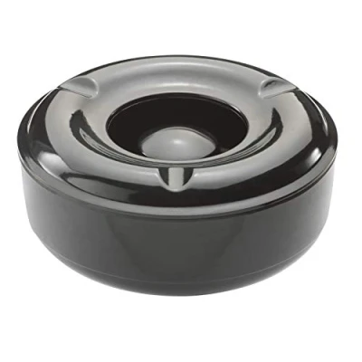 Image of Beaumont Windproof Melamine Ashtray Black146mm
