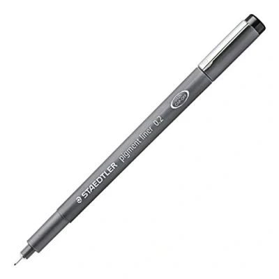 Image of Staedtler 308 02 9 0.2 mm Pigment Liner Felt Tip Pen Black