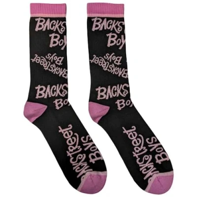 Image of Rock Off officially licensed products Backstreet Boys Logo Repeat Ankle Socks UK Size 7 11, black, M