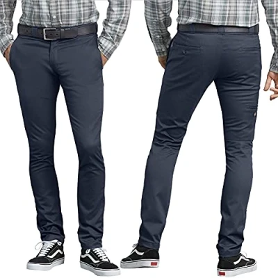 Image of Dickies, Men&#039;s, WORK PANT SKINNY STRAIGHT, DARK NAVY, 34W / 32L