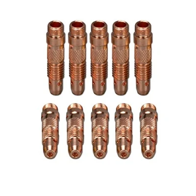 Image of RIVERWELD TIG Collet Bodies 10N28 (3.2mm Orifice) fit SR DB PTA WP 17 18 26 Welding Torch 10pk