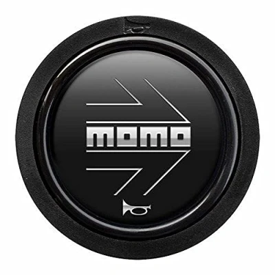 Image of MOMO Sphoarwblkchf Push Button Arrow Logo. Matt Blk Chr. 2 C F
