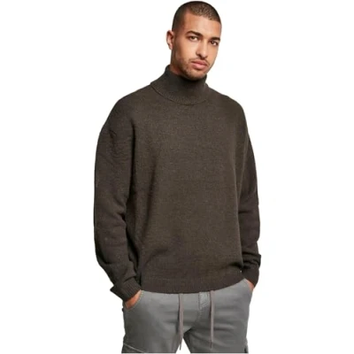 Image of Urban Classics Oversized ROLL NECK Sweater Jumper, Men&#039;s, Size: Small, Blackbird