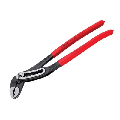Image of Knipex Self Adjusting Crimping Pliers for wire ferrules with lateral access chrome plated, multi component grips 180 mm 97 55 04