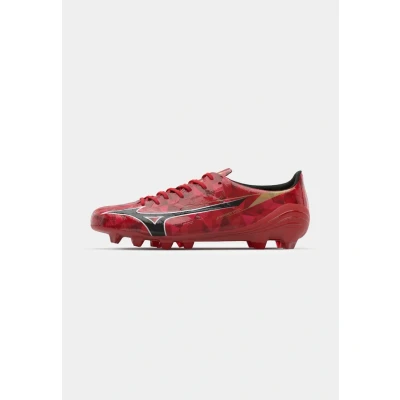 Image of Mizuno Alpha II Elite Moulded stud football boots, Men&#039;s, Size: 12, Red/black/gold shoes