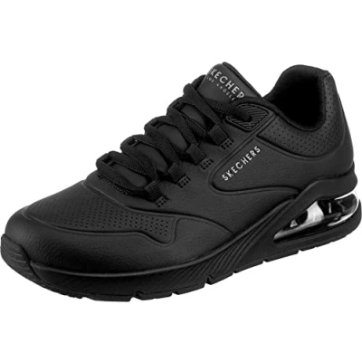 Image of Skechers Women&#039;s UNO 2 AIR Around You Sneaker, Black Duraleather/Mesh Trim, 5 UK