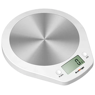 Image of ACCUWEIGHT 203 Digital Kitchen Scale Electronic Scales With Stainless Steel Platform, LCD Display Batteries Included Maximum 5 kg