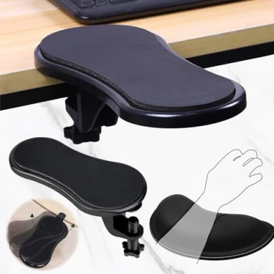 Image of Computer Armrest Pad, Adjustable Black Hand Holder, Wrist Support for Desk, Can Offer Arm Rest on 180 Adjustable, Relax Muscles