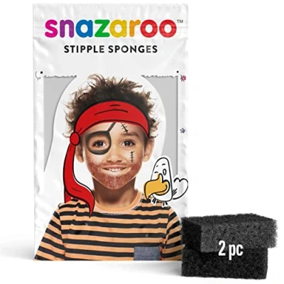 Image of Snazaroo Face Paint Stipple Sponge 2 Pack, Black