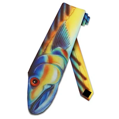 Image of Hongfacai Men&#039;s Ties Business Necktie for Men Tuna Fashion Neck Tie Slim Skinny Xmas Wedding Formal Party (145 x 8 cm)