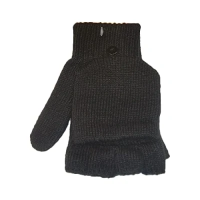 Image of Undercover Mens Fingerless Mittens Gloves Combo Black