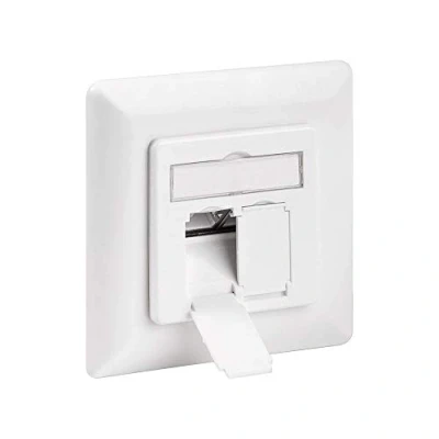 Image of Goobay 68721 CAT 6a Flush Mounting Wall Plate, White