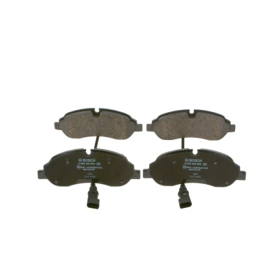 Image of 1824121, 1829400, 1840479, 1916326, 2005987 Brake pad set BOSCH 0 986 494 845 Low Metallic incl. wear warning contact with anti squeak plate