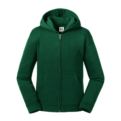 Image of Russell Athletic Childrens Unisex Kids/Childrens Authentic Zip Hooded Sweatshirt (Bottle Green) Size 11 12Y