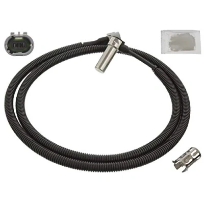 Image of 5010143006 ABS Sensor FEBI BILSTEIN 106478 Front Axle Left, Right with grease, sleeve 1185Ohm 1370mm