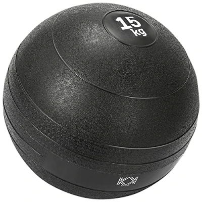 Image of KK Slam Ball 4kg, 6kg, 8kg, 10kg, 15KgHeavy Duty Medicine Ball. No Bounce Rubber Exercise Strengthens, Sculpts &amp; Conditions. Gym or Home Use. Workout for Training. Strength.