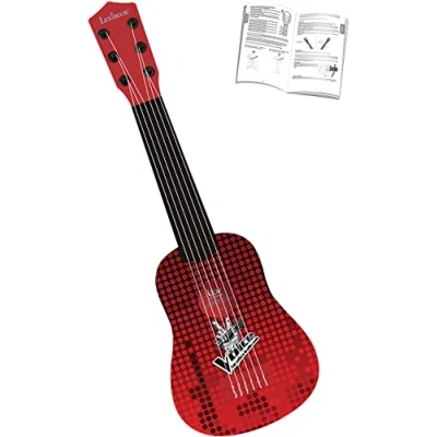 Image of Lexibook K200TV The Voice first guitare, 6 nylon strings, 53 cm, guide included, Red/Black