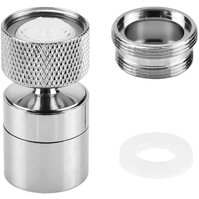 Image of Faucet Aerator, 360 Swivel Tap Aerator Water Saving Adjustable with 2 Modes M22 External or M24 Internal NozzleKitchen Bathroom Bubbler Filter Nozzle Adapter for Taps