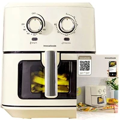 Image of Air Fryer InnovaGoods Vynner Pro 6500 Cream 1700 W 6,5 L Stainless steel, Off white