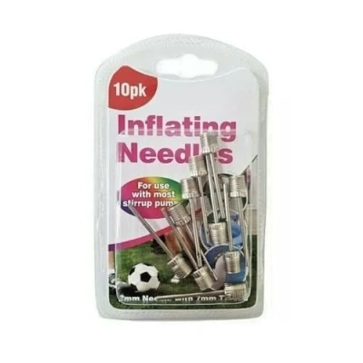 Image of LND Gifts Football Pump Needle, Pack of 10 Ball Inflation needle for Pump, Perfect valve inflating all types balls including football, rugby, netball and basketball