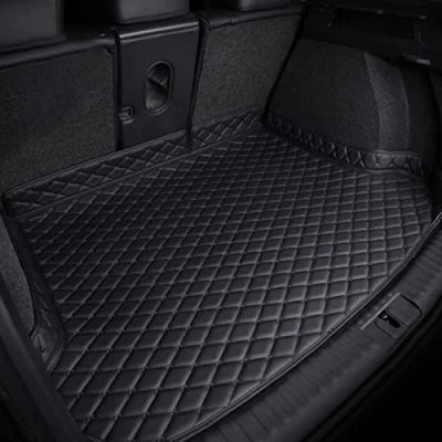 Image of Car Boot Liner Mat for Mercedes Benz GLA 2020 2021 2022 2023 2024 2025, Tailored Leather Waterproof Rear Trunk Cargo Tray Liners Protector Pad,Black plus