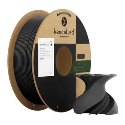 Image of kexcelled Matte PLA Filament 2.85 mm, 3D Printer +/ 0.03 Frosted Texture, Surface, 1 kg Spool (2.2 lbs), for FDM Printer, Ash Gray