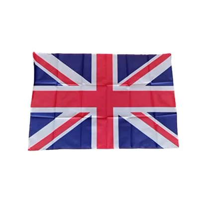Image of Durable Rayon 31010 Large Union Jack Flag Queens Jubilee Fabric British World Cup 36 Inch x 24 Inch,Red,White,Blue