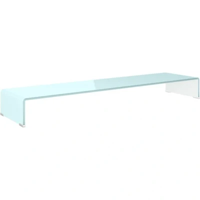 Image of vidaXL TV Stand/Monitor Riser Glass Green 120x30x13 cm