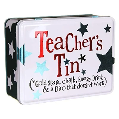 Image of Bright Side The Storage Tin Teachers Tin* (*Gold Stars, Chalk, Energy Drink &amp; Biro that doesn&#039;t work)