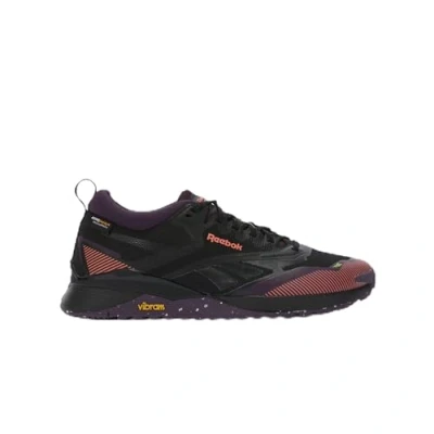 Image of Reebok NANO X4 Adventure Training shoe, Women&#039;s, Size: 6.5, Black/midnight plum/digital coral Textile/synthetics