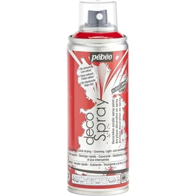 Image of PEBEO 200ml Decospray, Acrylic, Bright Red, 200 ml (Pack of 1)